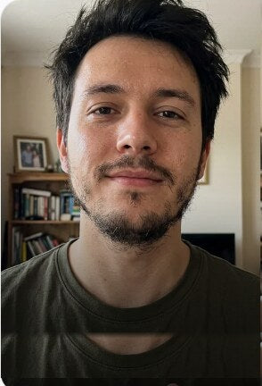 Conexión de bigote y barba — antes